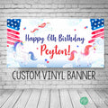 4th of July Unicorn Birthday Banner