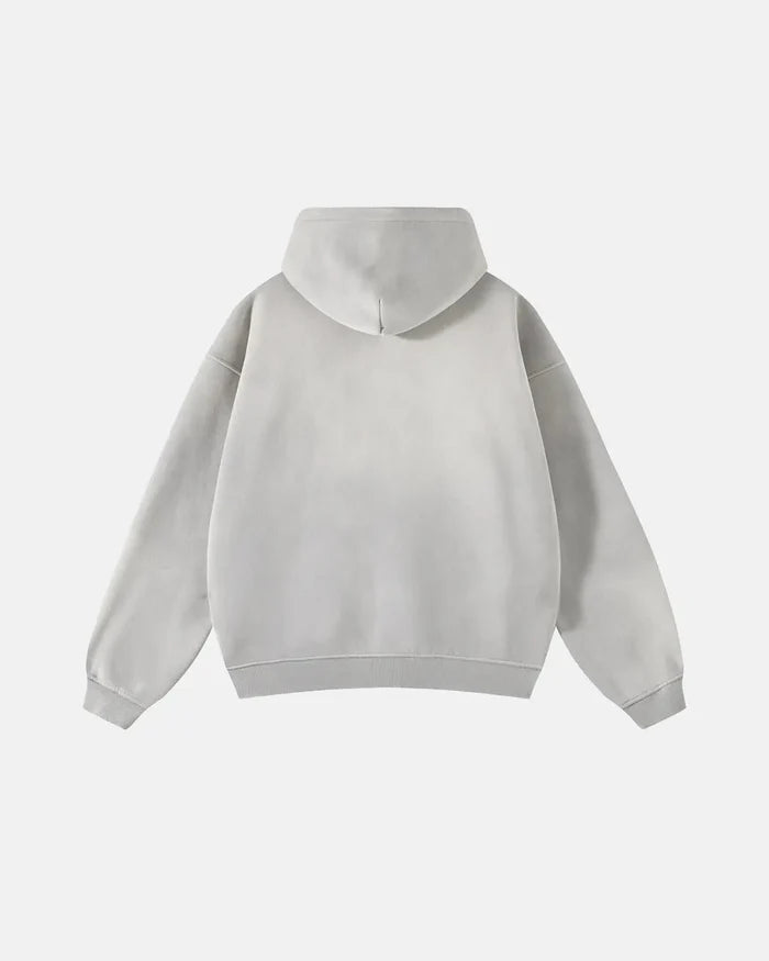 Acid Washed Distressed Fleece Zip Up Hoodies | Inflation Streetwear