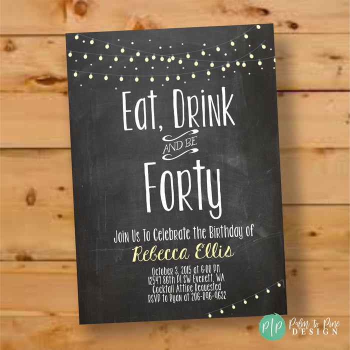 Adult Birthday Invitation