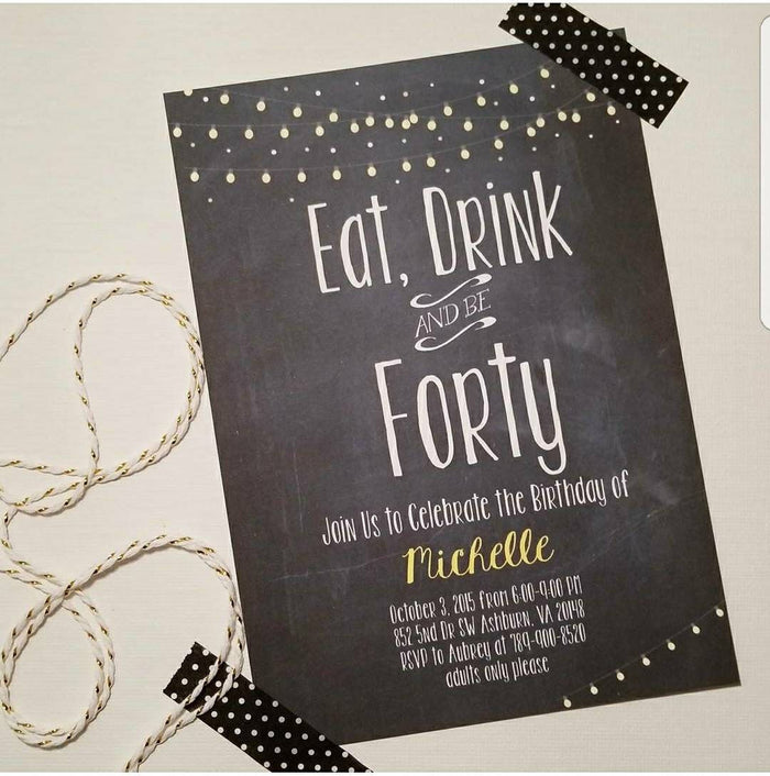 Adult Birthday Invitation