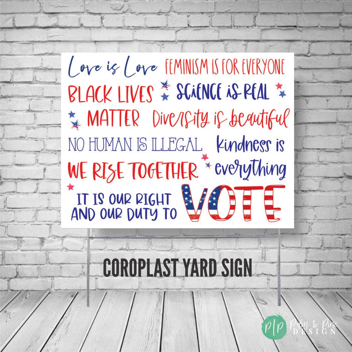 Anti-Racism Human Rights Yard Sign