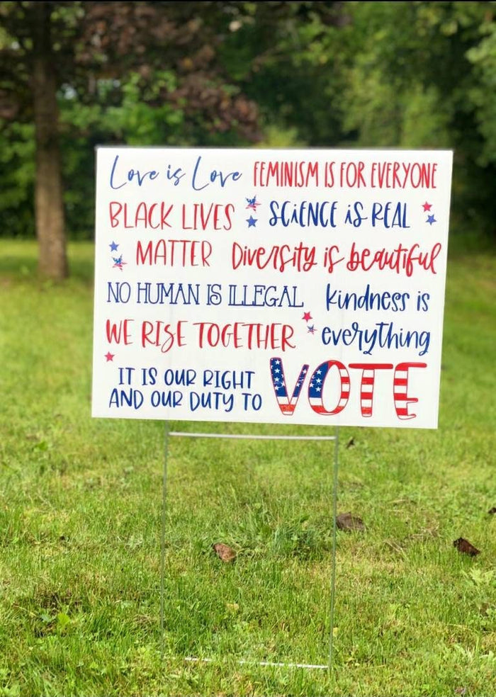 Anti-Racism Human Rights Yard Sign