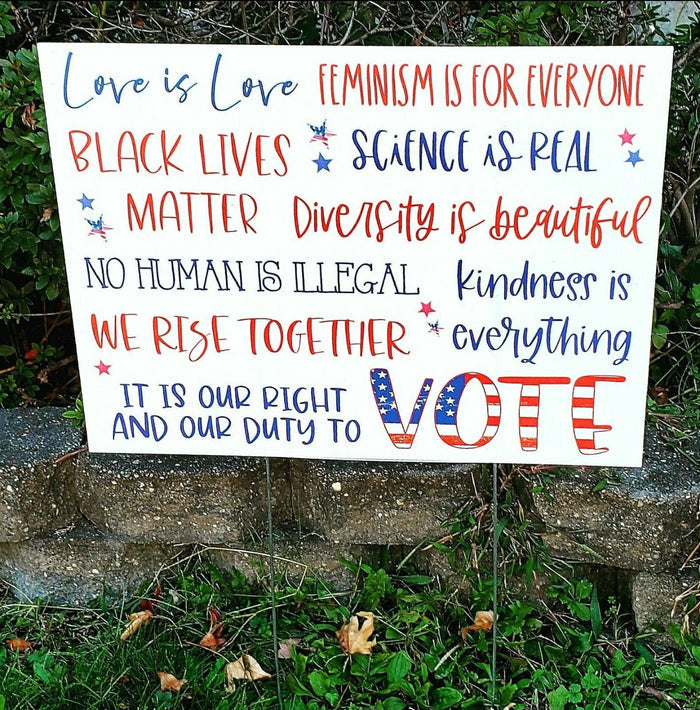 Anti-Racism Human Rights Yard Sign