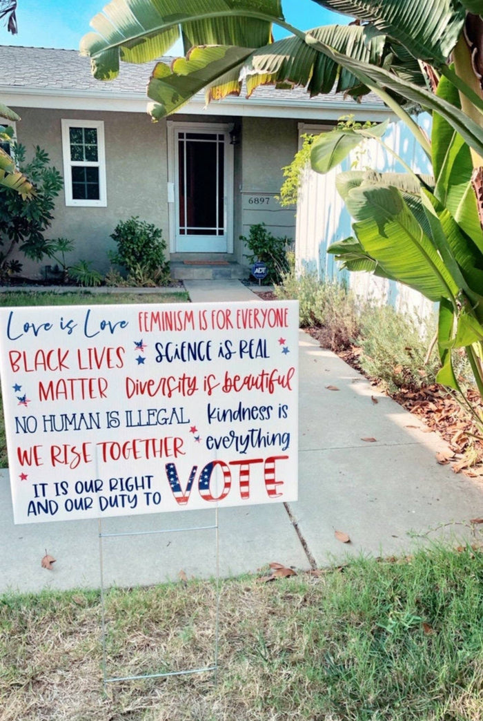 Anti-Racism Human Rights Yard Sign