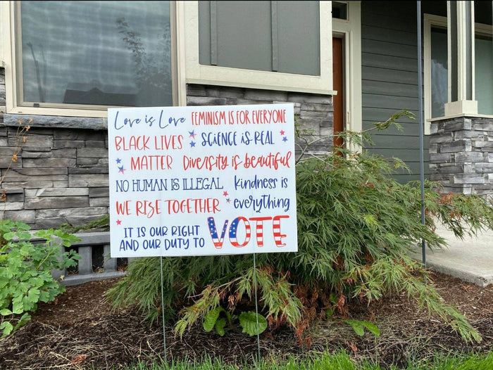 Anti-Racism Human Rights Yard Sign