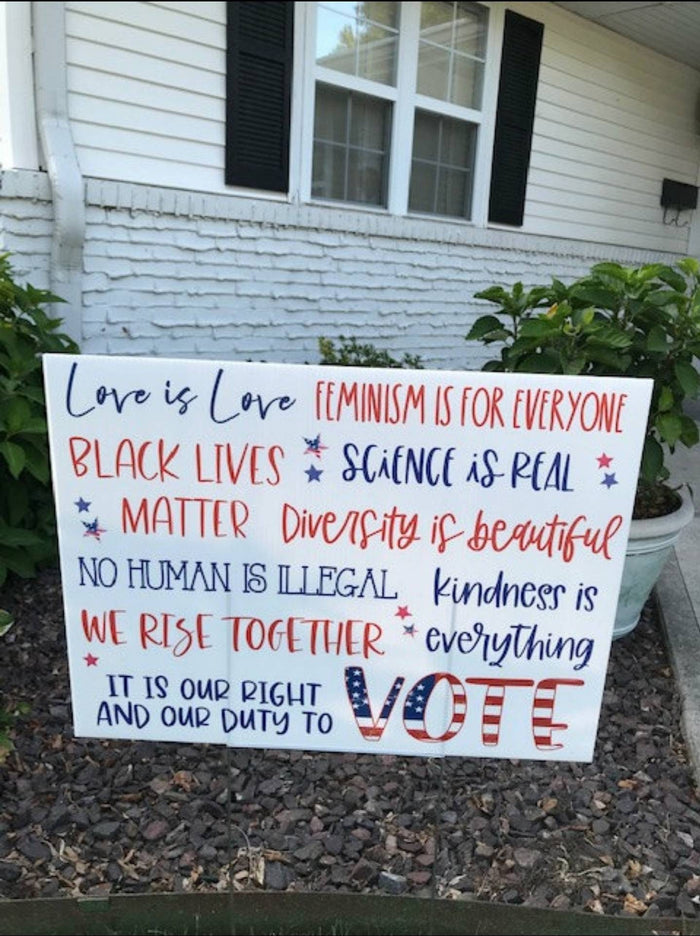 Anti-Racism Human Rights Yard Sign