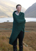 Aran Patchwork Blanket | Green