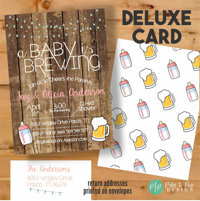 Baby is Brewing Shower Invite