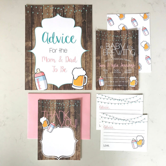 Baby is Brewing Shower Invite