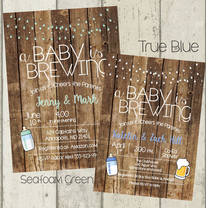 Baby is Brewing Shower Invite