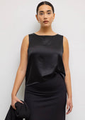 Barb Sleeveless Crew in Black