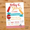 Personalized BBQ invitation baby