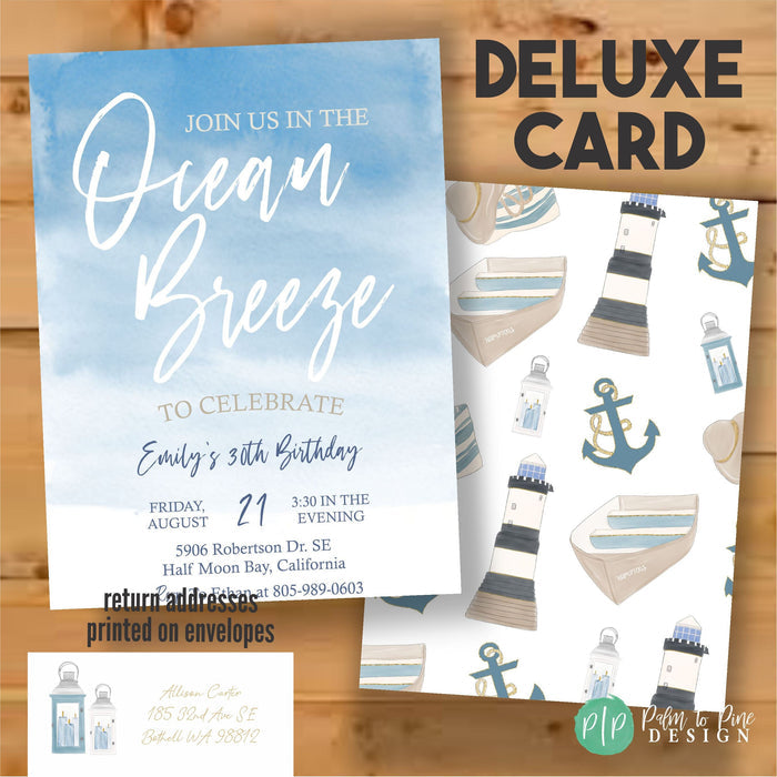Personalized Beach birthday invite