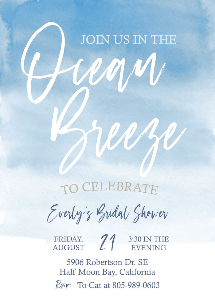 Personalized Beach birthday invite