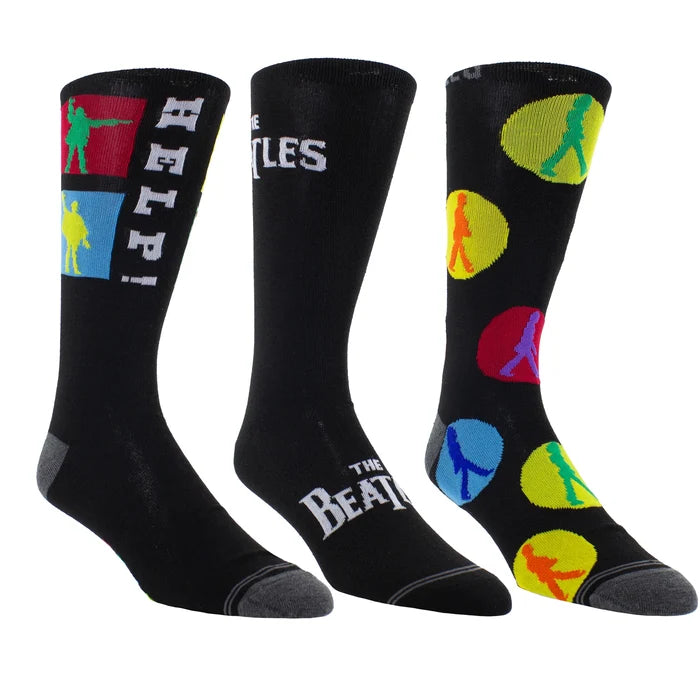 Beatles Guitar Tin 3-Pack Socks