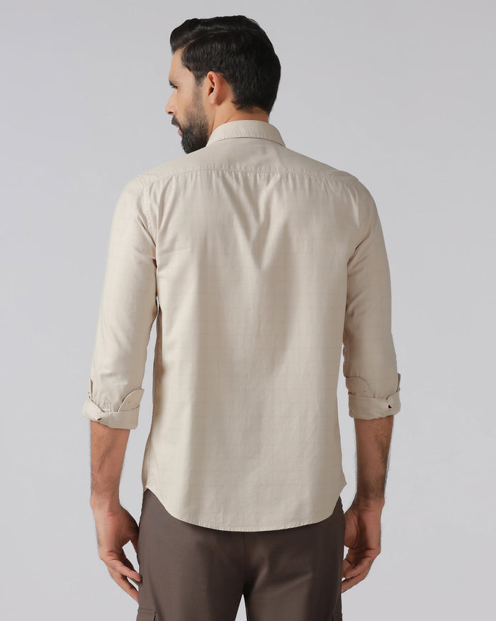 Beige Check Shirt - Nipon