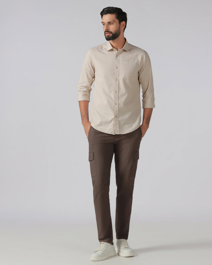 Beige Check Shirt - Nipon