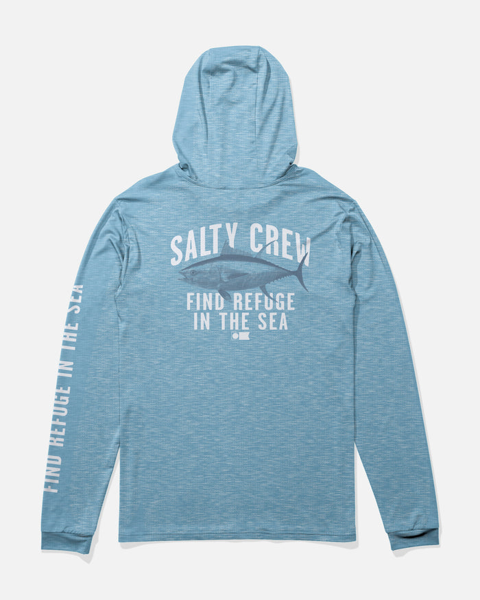 Bitmap Hood Sunshirt - Blue Heather