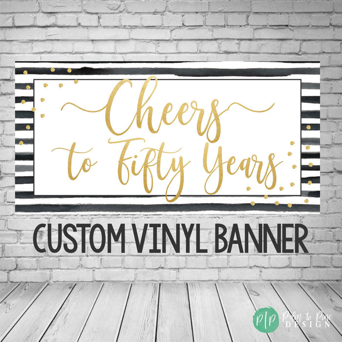 Black and Gold Adult Birthday Invitation