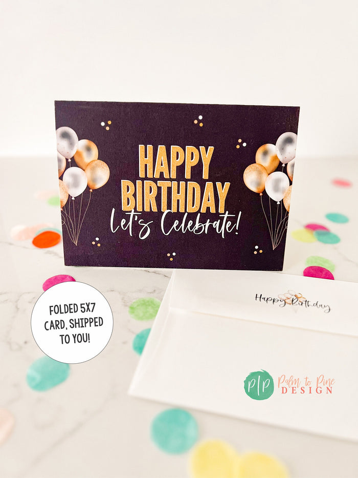 Black & Gold Birthday Card