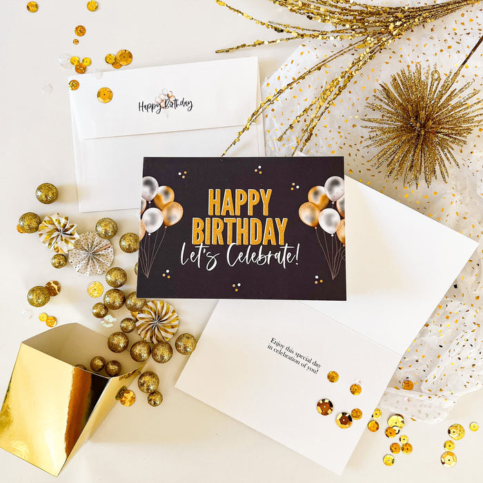 Black & Gold Birthday Card