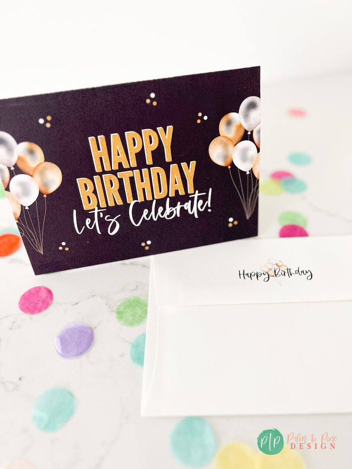 Black & Gold Birthday Card