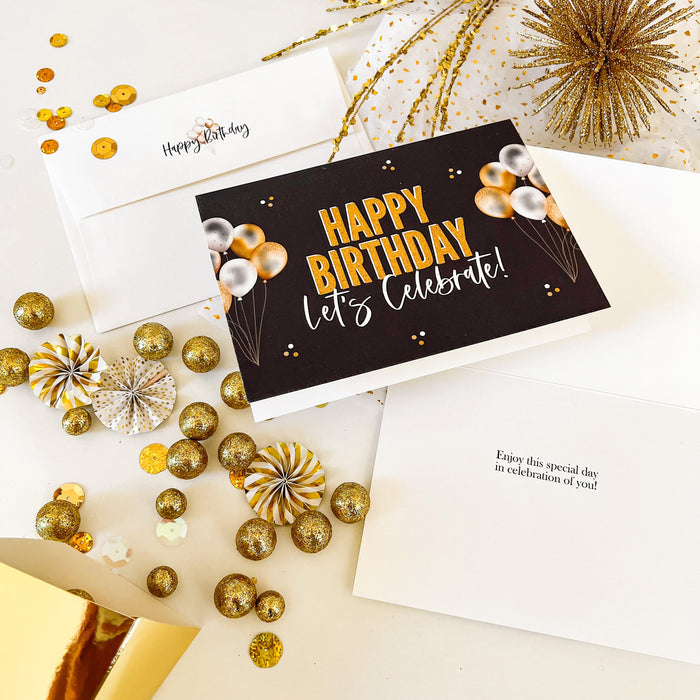 Black & Gold Birthday Card