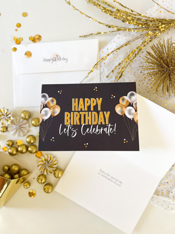 Black & Gold Birthday Card