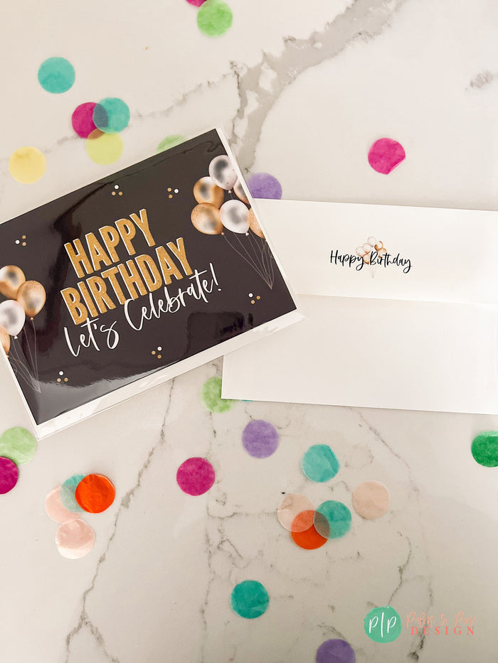 Black & Gold Birthday Card