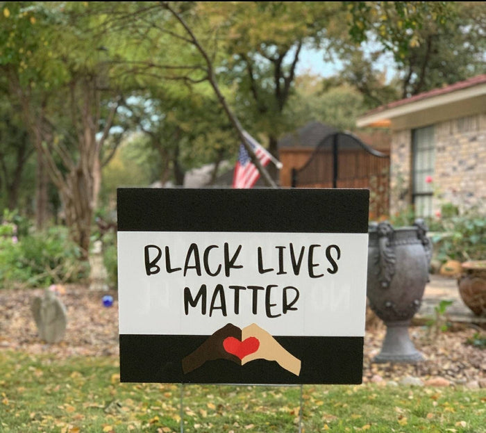 Black Lives Matter yard sign