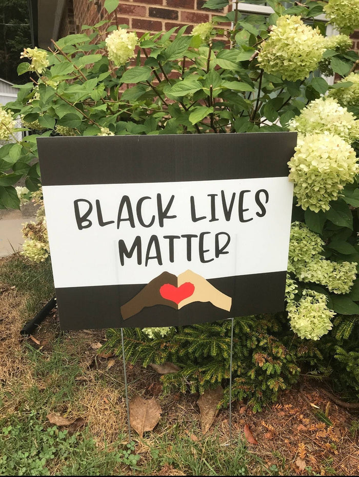 Black Lives Matter yard sign