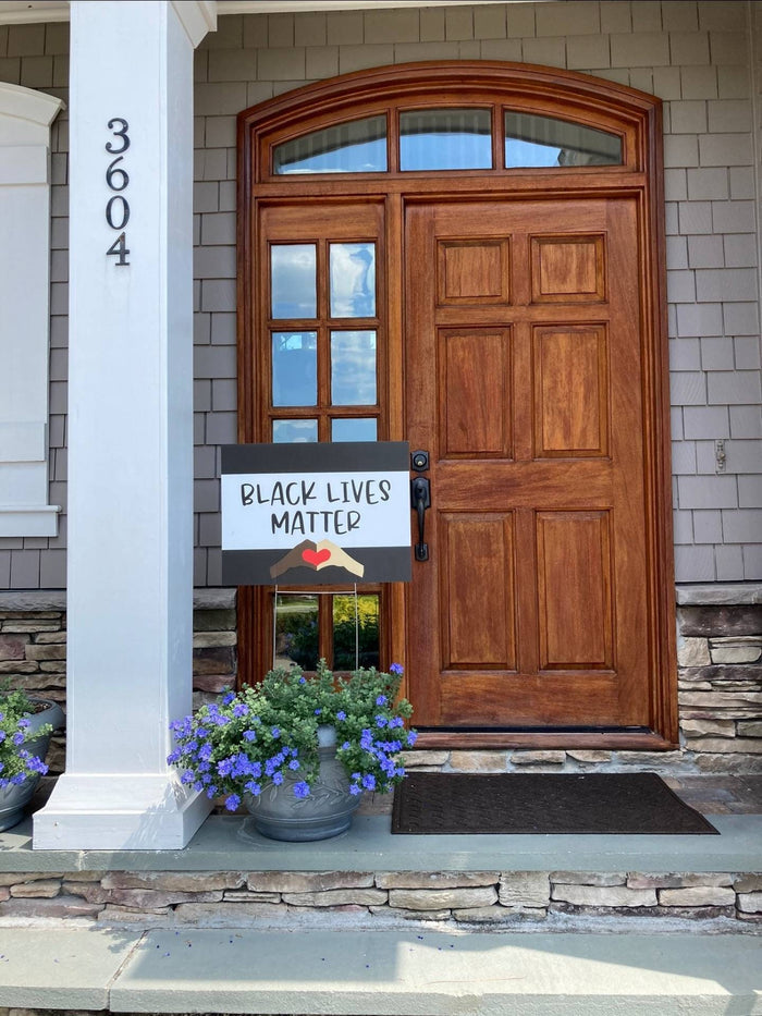 Black Lives Matter yard sign