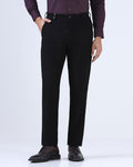 Black Stripe Trouser - Black-277