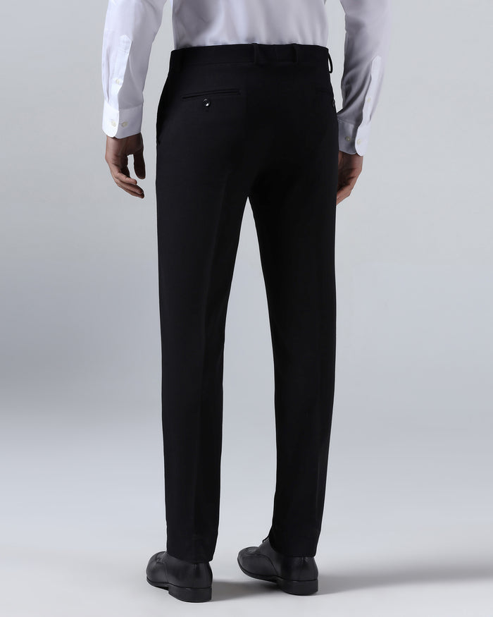 Black Textured Trouser - Jona