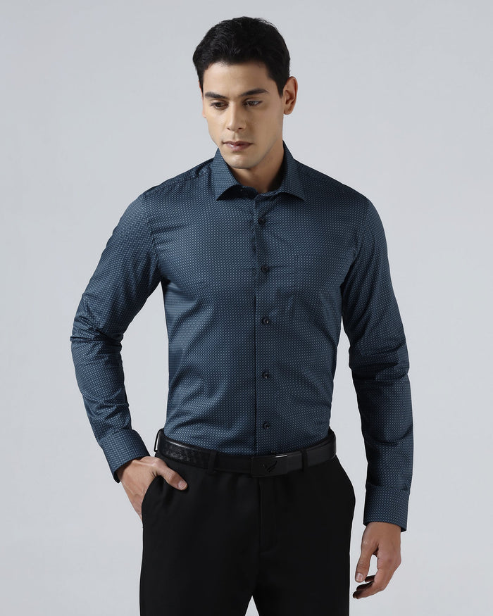 Blue Printed Shirt - Addo