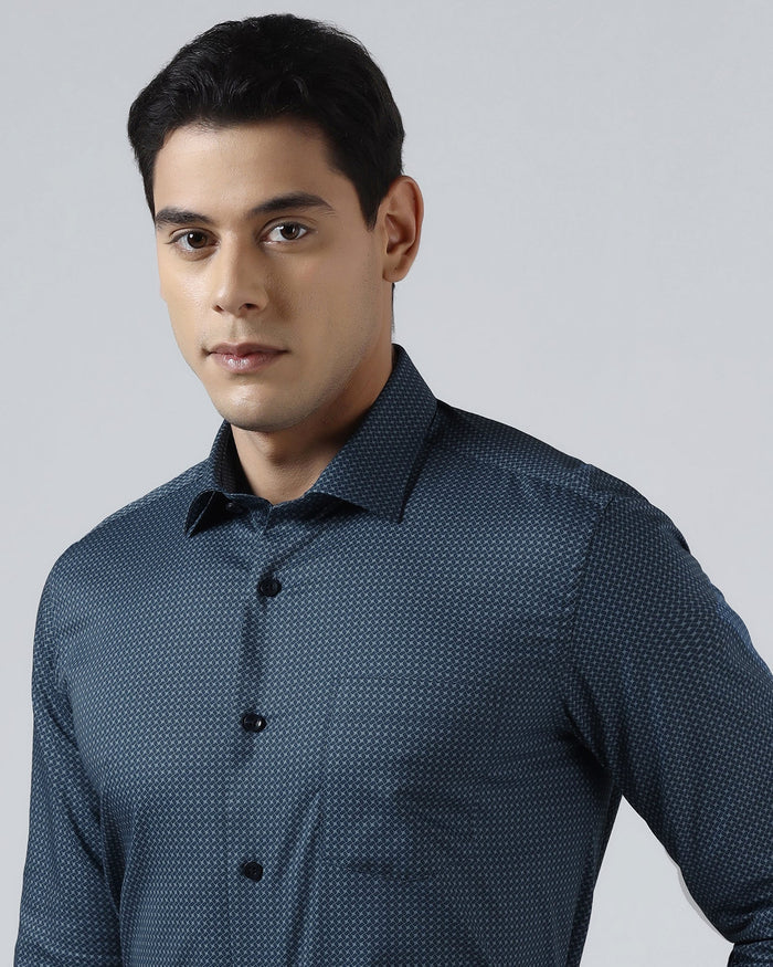 Blue Printed Shirt - Addo