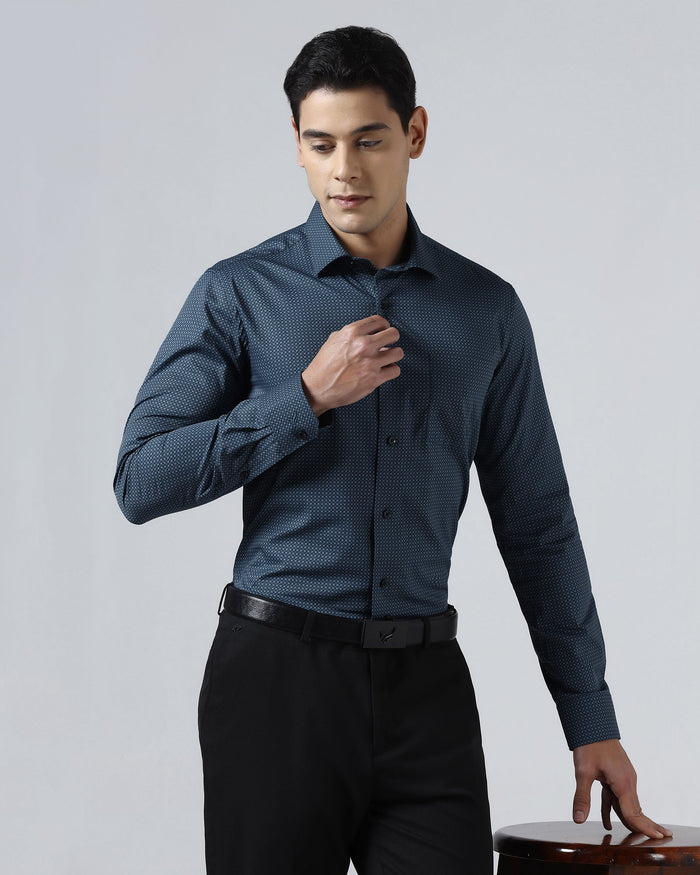 Blue Printed Shirt - Addo