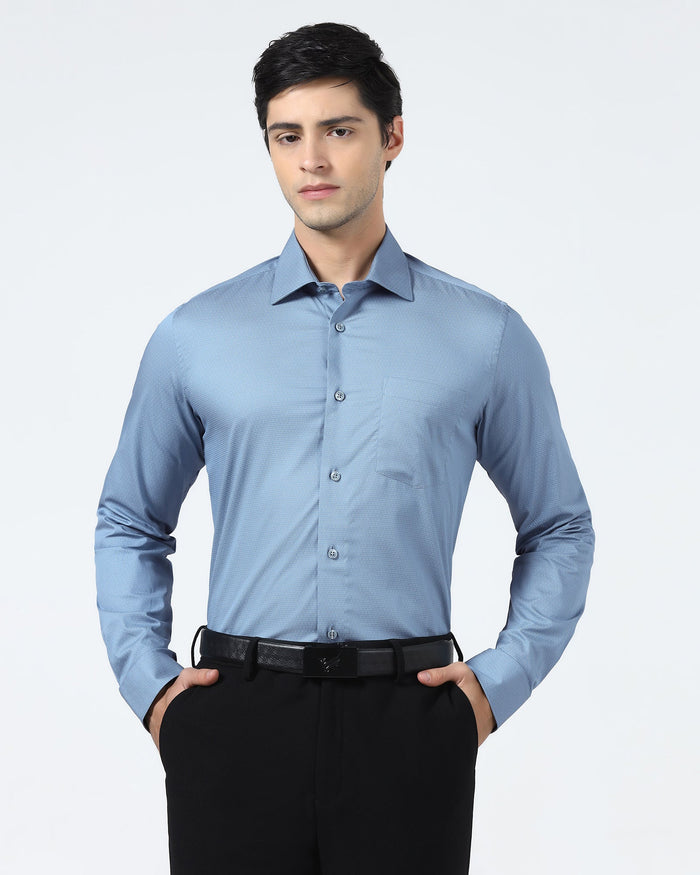 Blue Printed Shirt - Bylde