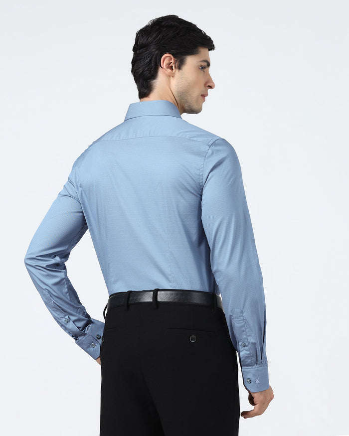 Blue Printed Shirt - Bylde