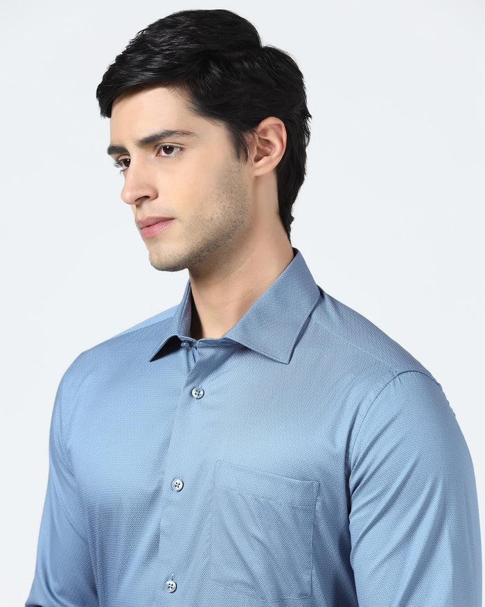 Blue Printed Shirt - Bylde