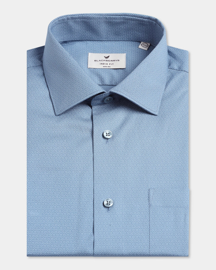 Blue Printed Shirt - Bylde