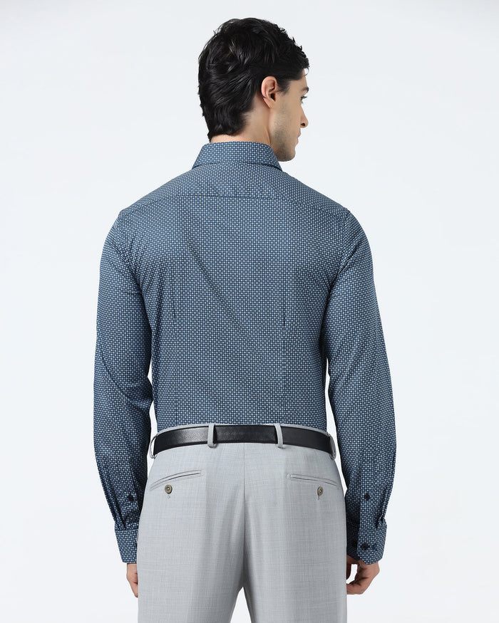 Blue Printed Shirt - Serote