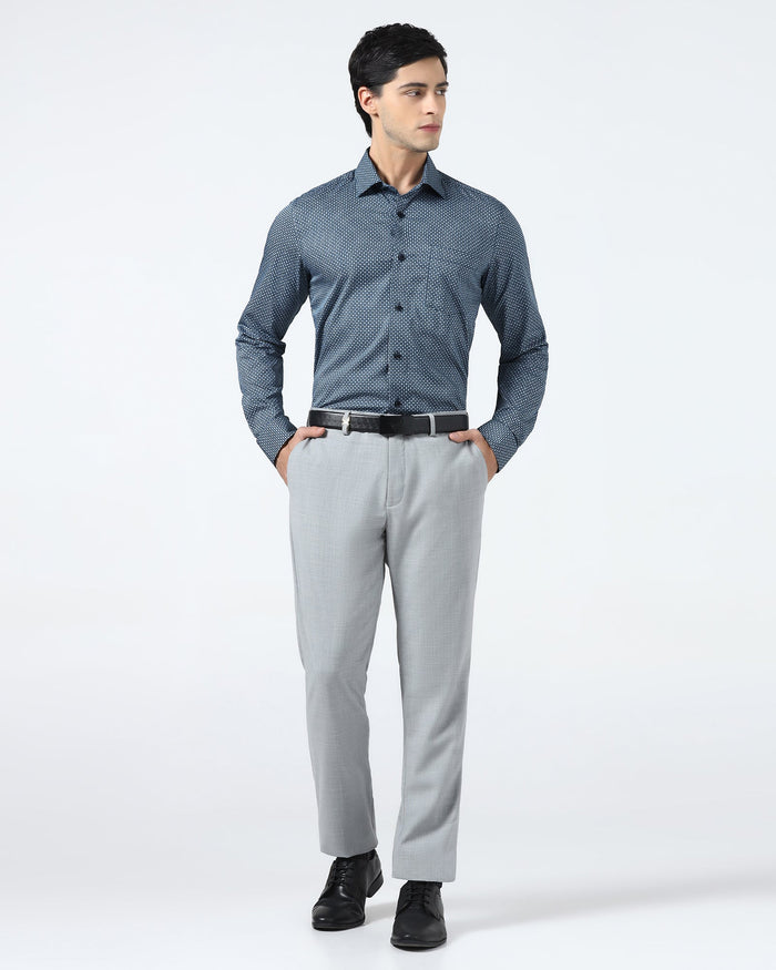 Blue Printed Shirt - Serote