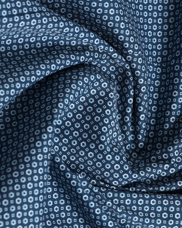 Blue Printed Shirt - Serote