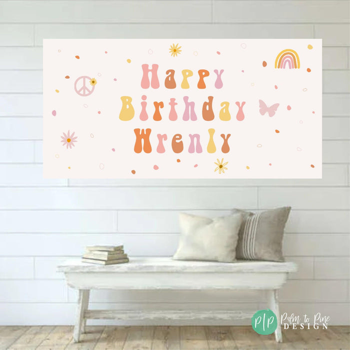 Groovy Birthday Banner
