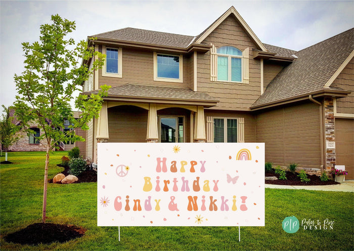 Groovy Birthday Banner