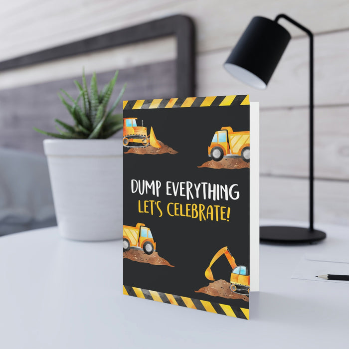 Boys Construction Birthday Card