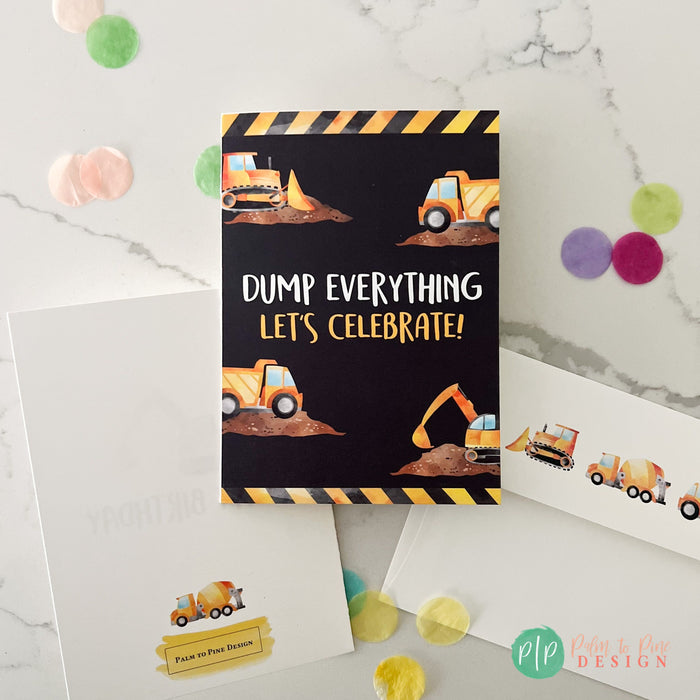 Boys Construction Birthday Card