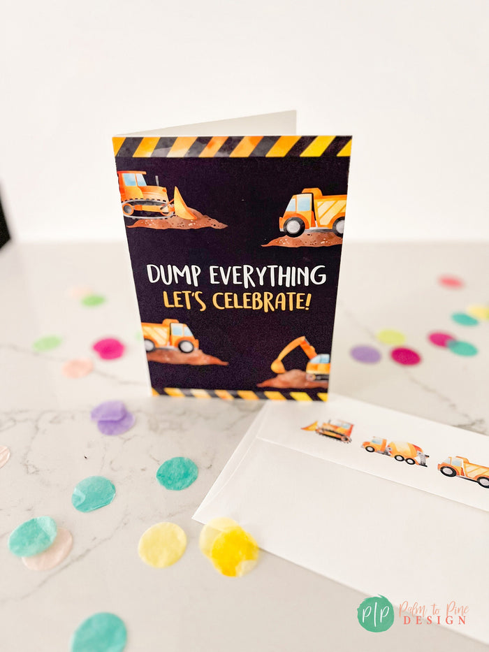 Boys Construction Birthday Card