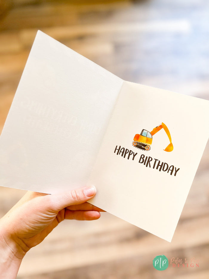 Boys Construction Birthday Card